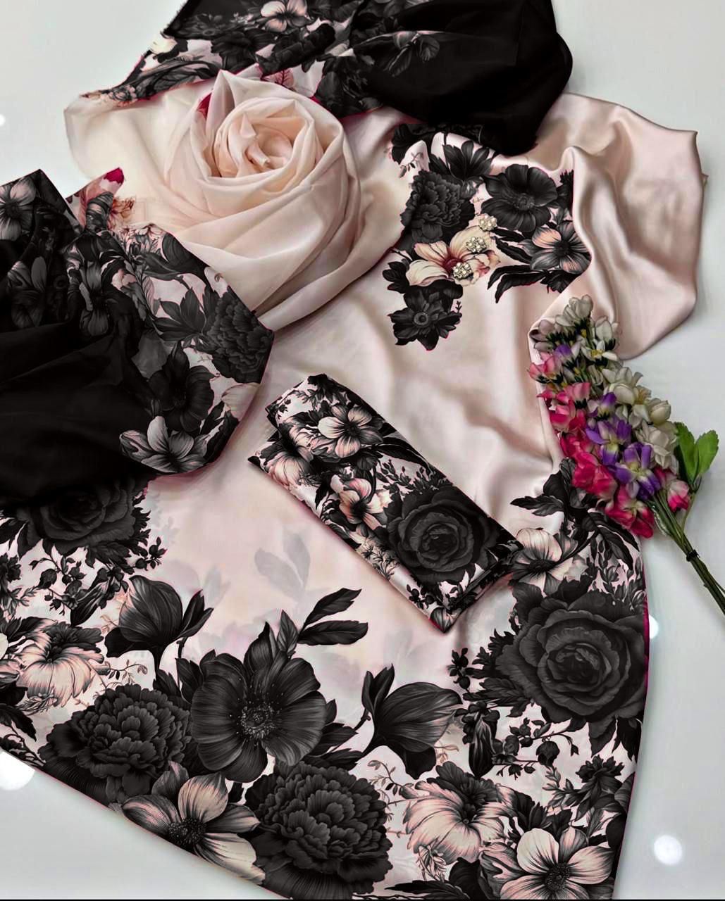 3pc lulusar Silk Fabric