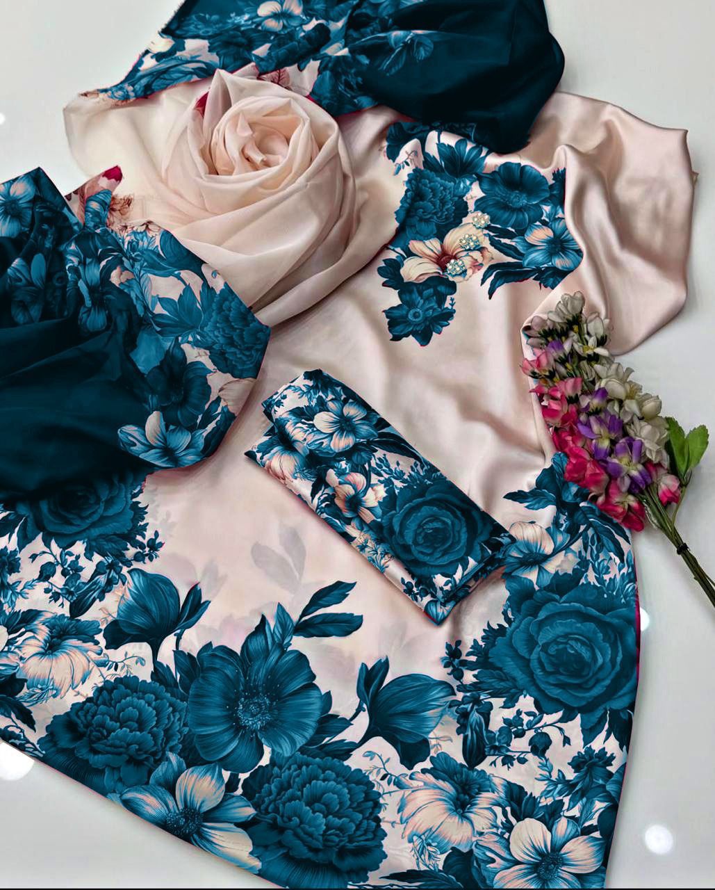 3pc lulusar Silk Fabric
