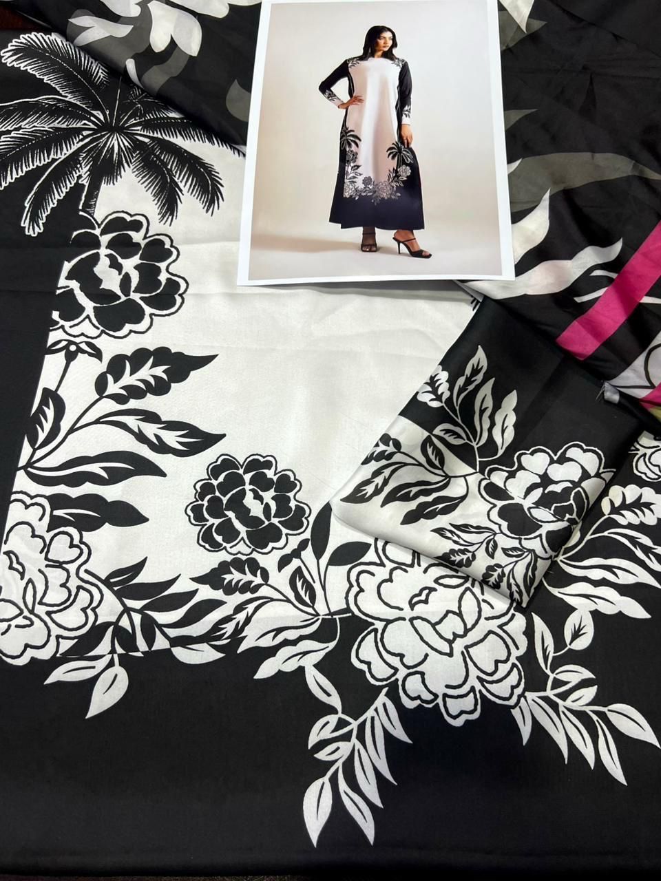 3pc lulusar Silk Fabric