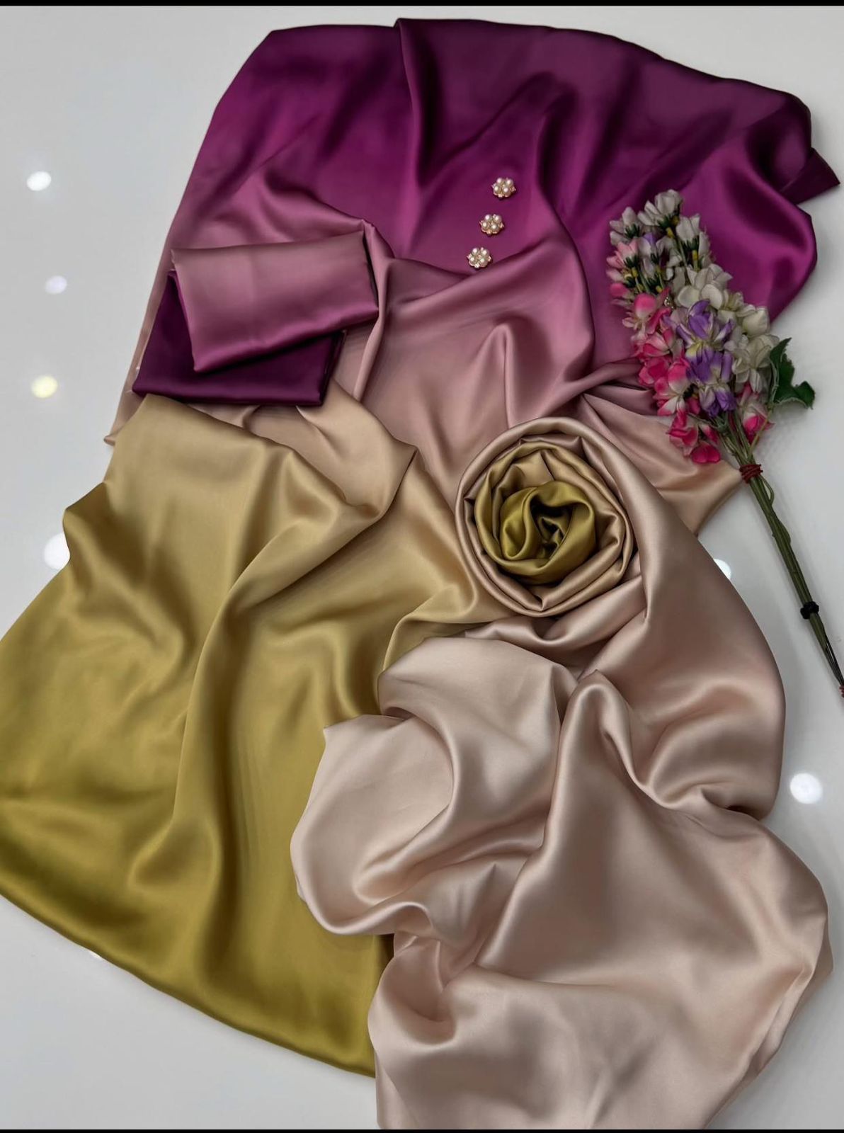 3pc lulusar Silk Fabric